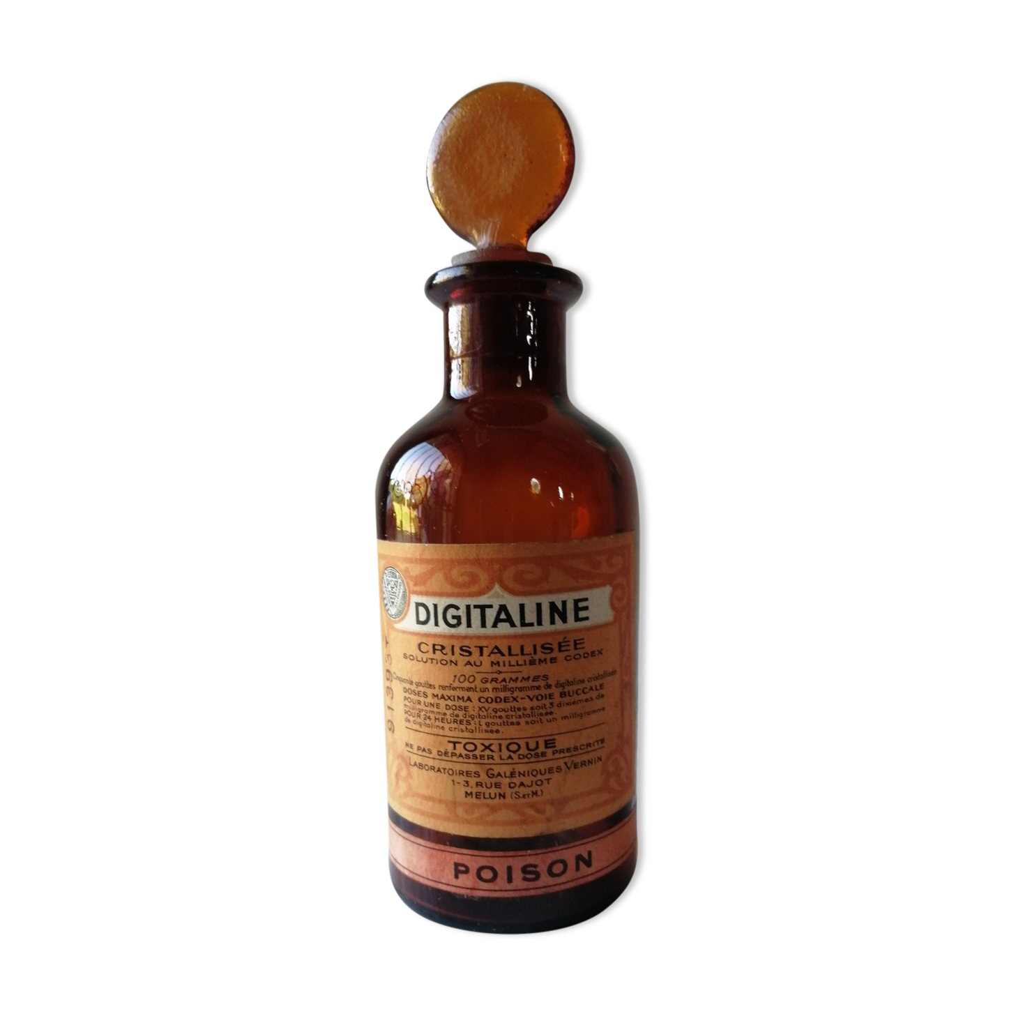 Digitaline apothecary bottle