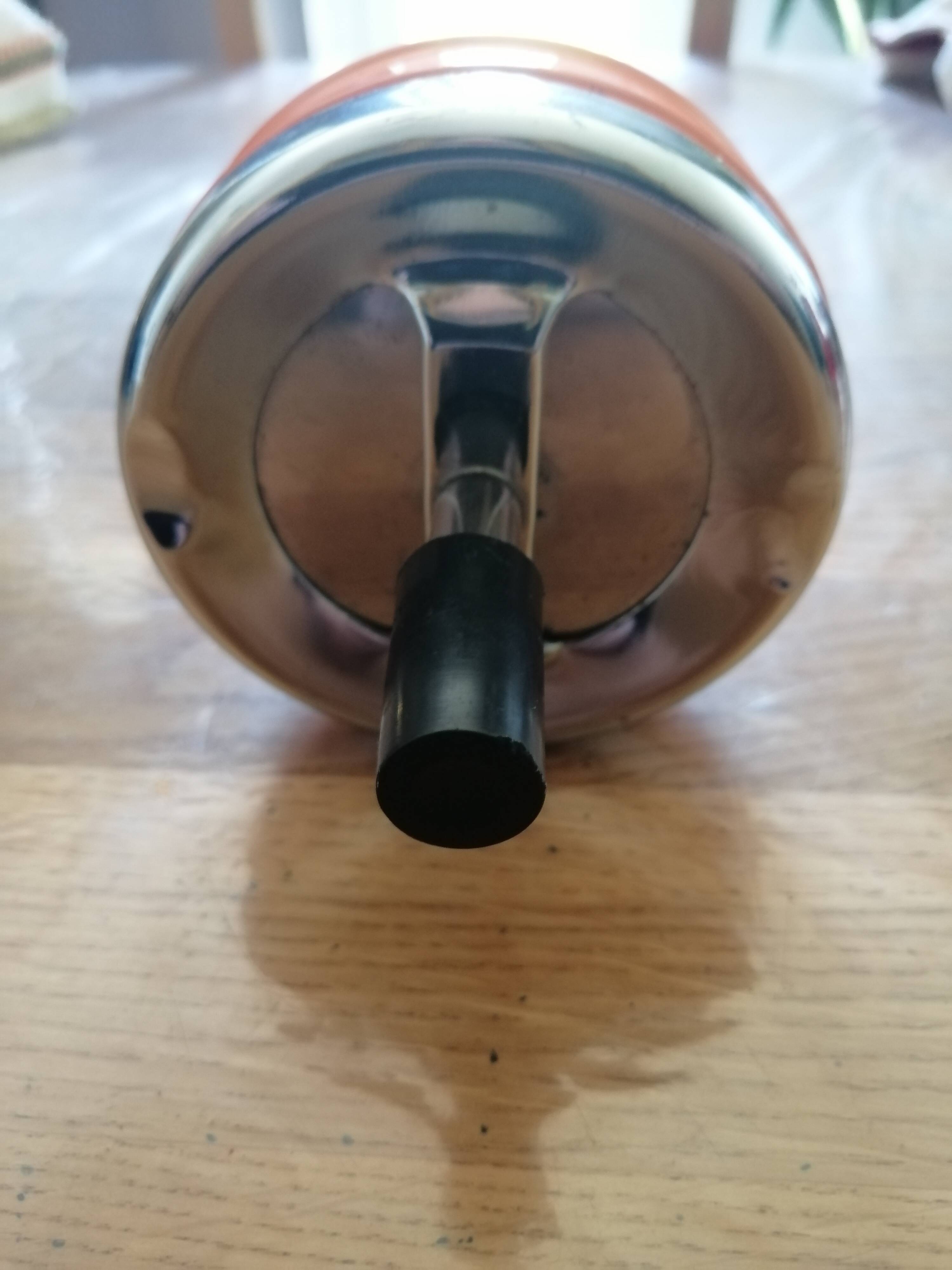 Vintage orange rotating ashtray