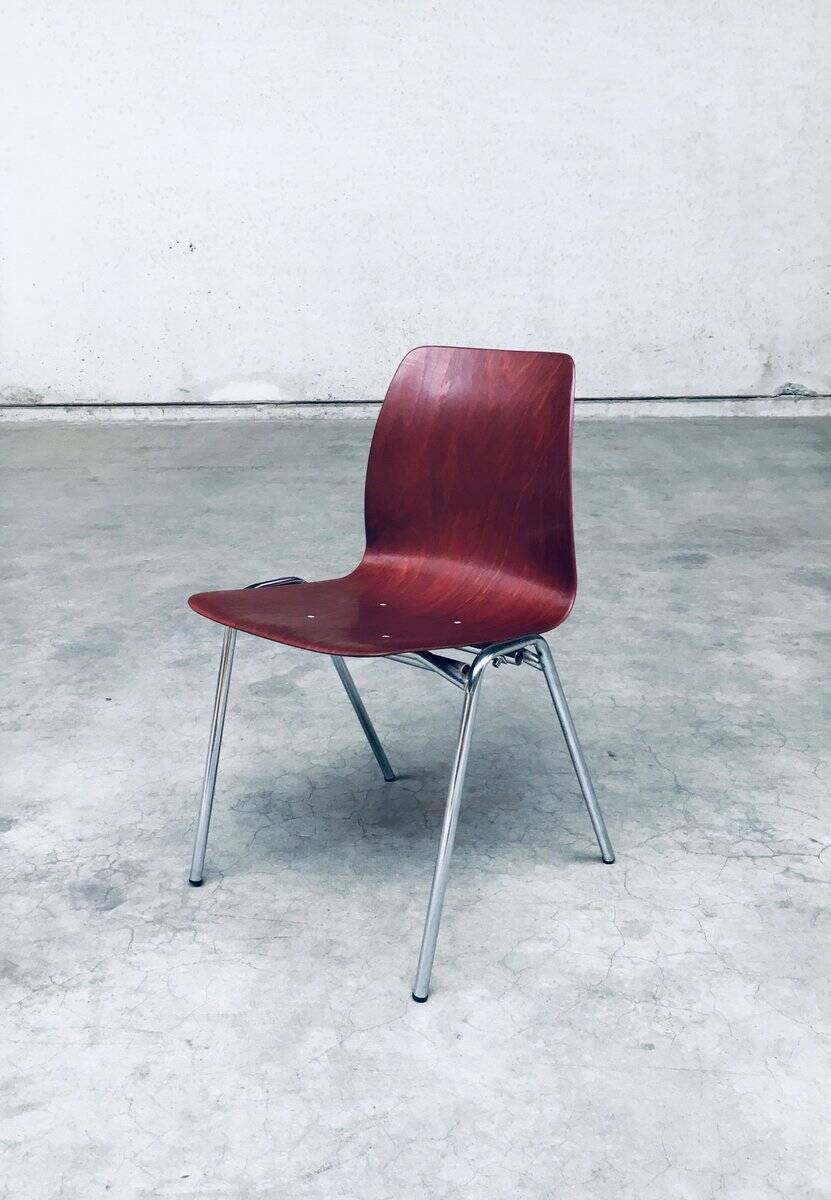 Mid-Century Design Stacking Chairs by Elmar Flötotto for Pagholz, Germany, 1960s, Set of 12