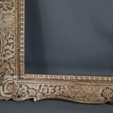 Old frame Montparnasse carved wood patinated 68x59 foliage 54.8x45 cm
