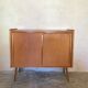 Vintage storage cabinet sliding doors and compass legs