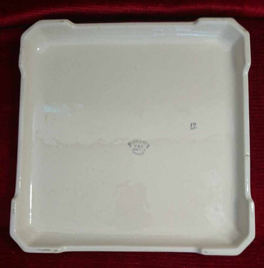 Old Earthenware Coaster K & G Lunéville Model LORRAINE