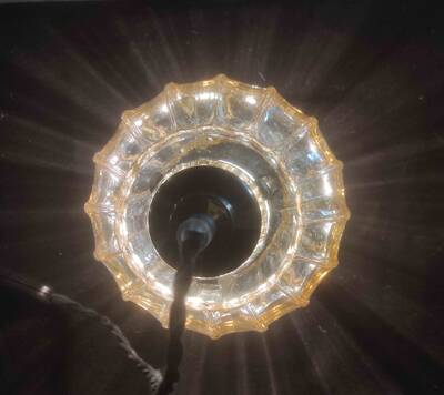 Golden crystal bulb lamp