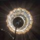 Golden crystal bulb lamp