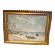 Huile sur toile paysage côtier