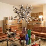 1970s Astonishing Chandelier Sputnik by Goffredo Reggiani in Chrome. Made i