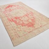 6x10 Pale Red Cream Turkish Vintage Rug,  172x295Cm SK 21080