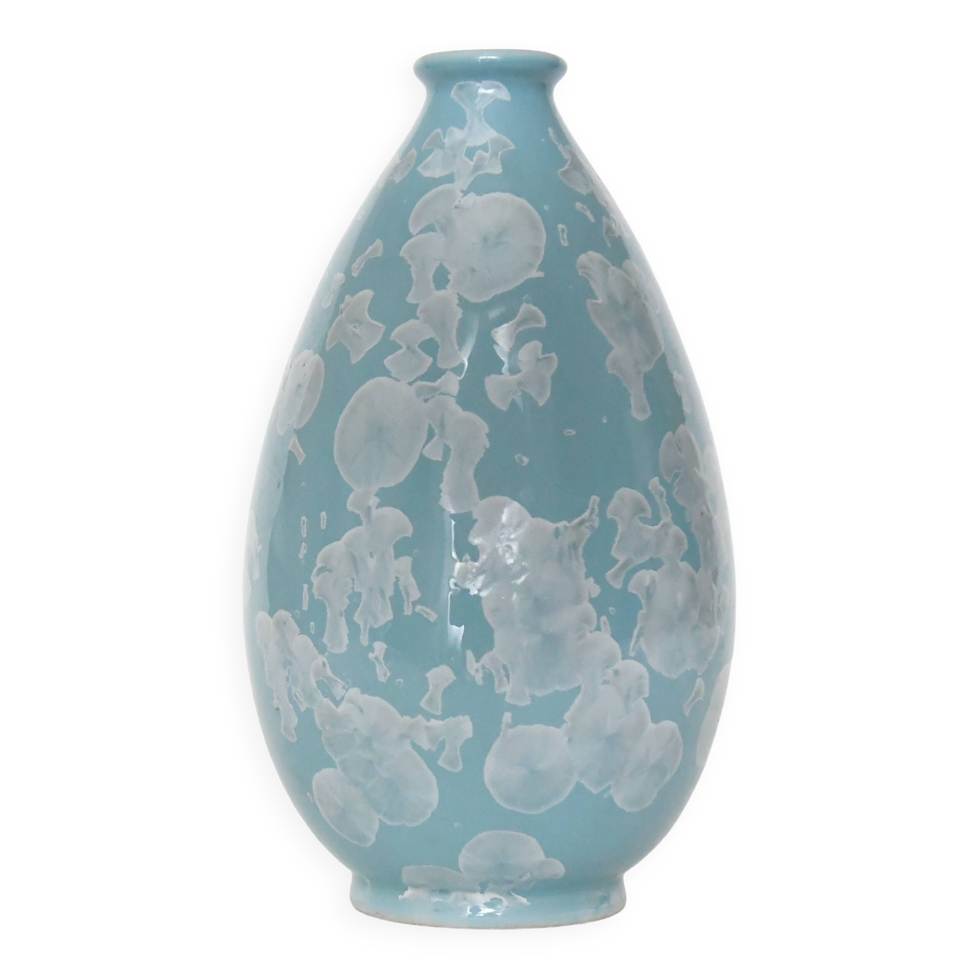 Turquoise blue porcelain vase