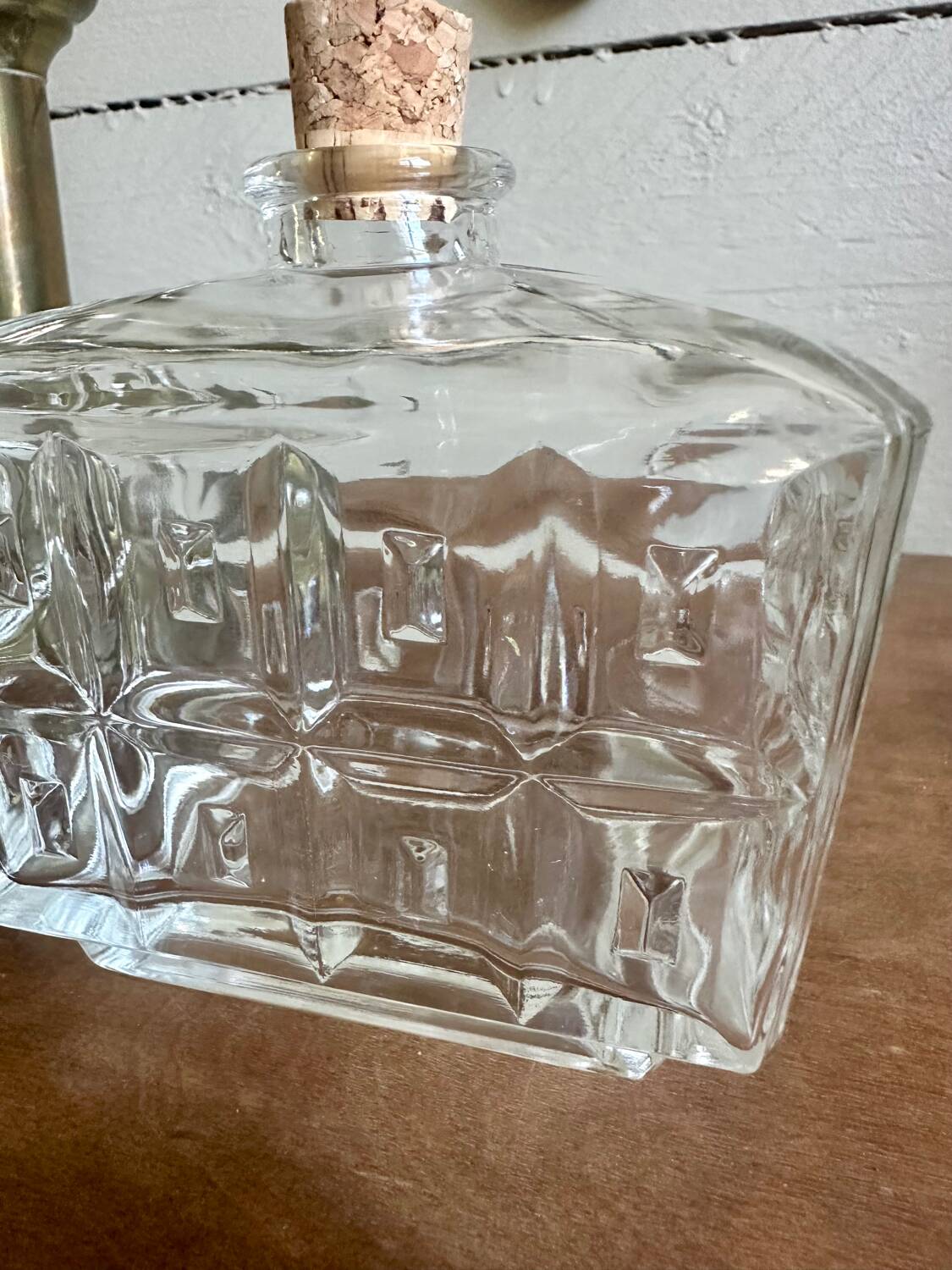 Old glass and cork bottle