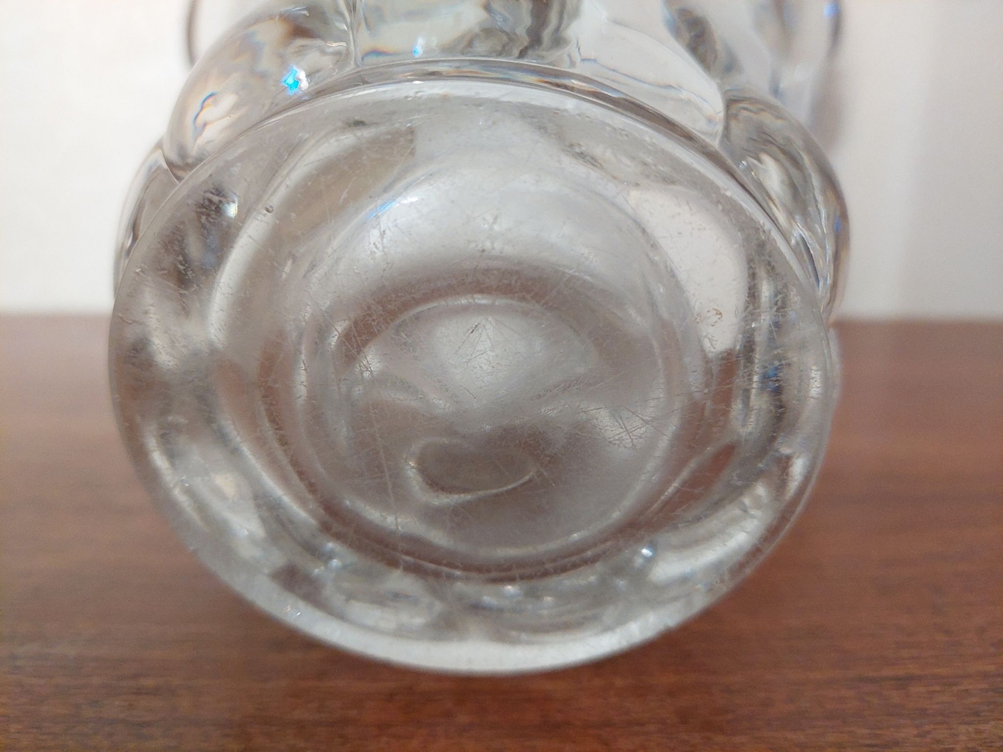 Vase en cristal transparent Pierre D'Avesn , Art Deco
