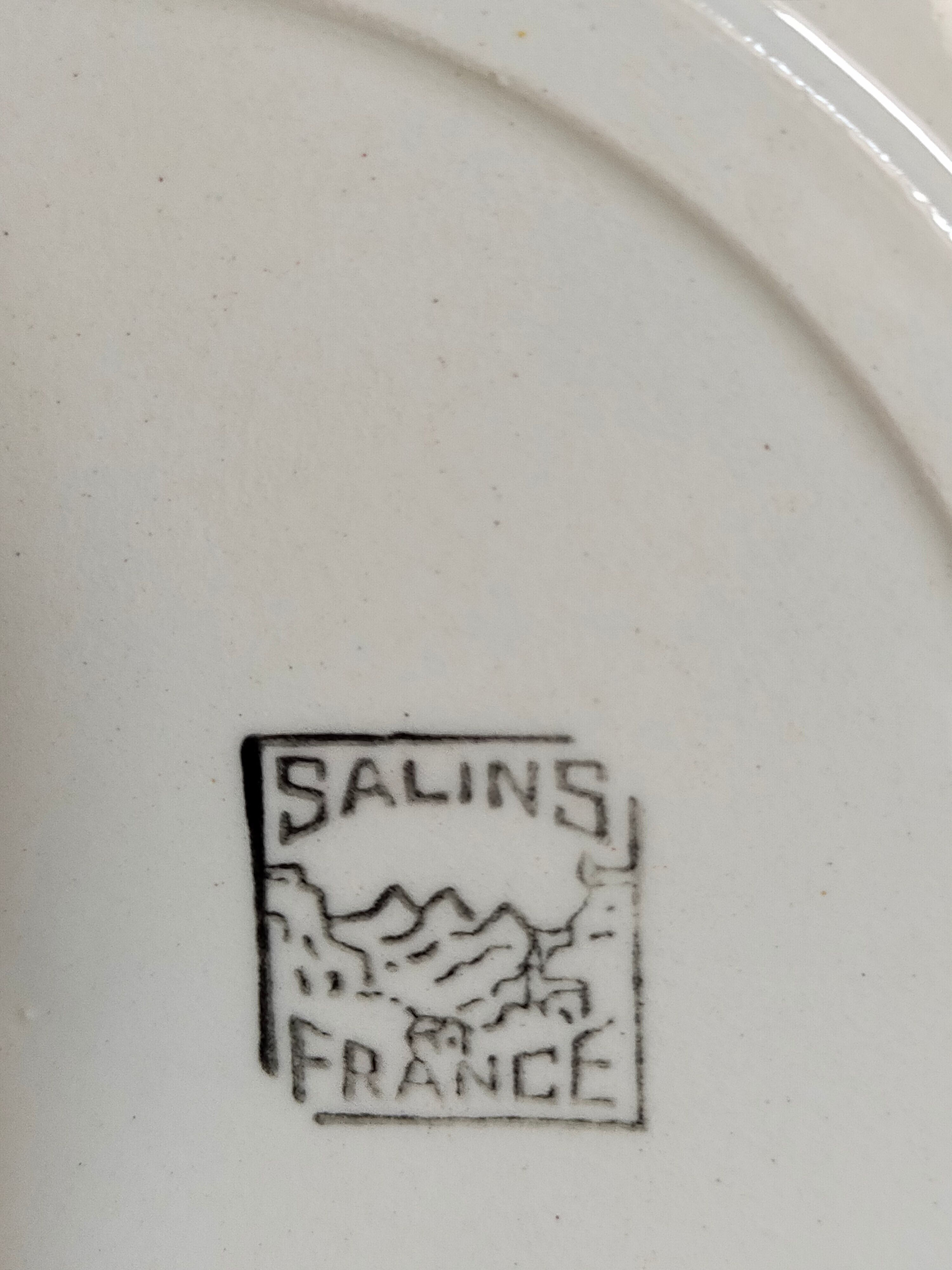 Eight earthenware plates from salins 50s