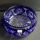 Cobalt blue cut crystal salad bowl – irena poland