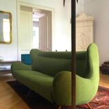 Large Vintage late 1940s Mid-century Modern Danish style Wingback Sofa