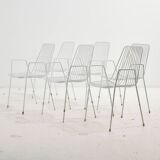 Fauteuil de jardin empilable, lot de 6