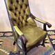 Tufted leather Chesterfield library chair, 1970s
