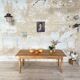 Vintage farmhouse table in solid oak.