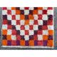 Vintage Handmade Turkish Tulu Rug with Checkered Design. Custom Options Available