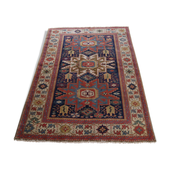 Chirvan Lesghi vintage Oriental rug set swaying wool blue