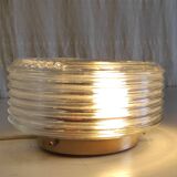 Ceiling light or wall lamp in Bauhaus style made of glass - mid 20th century.