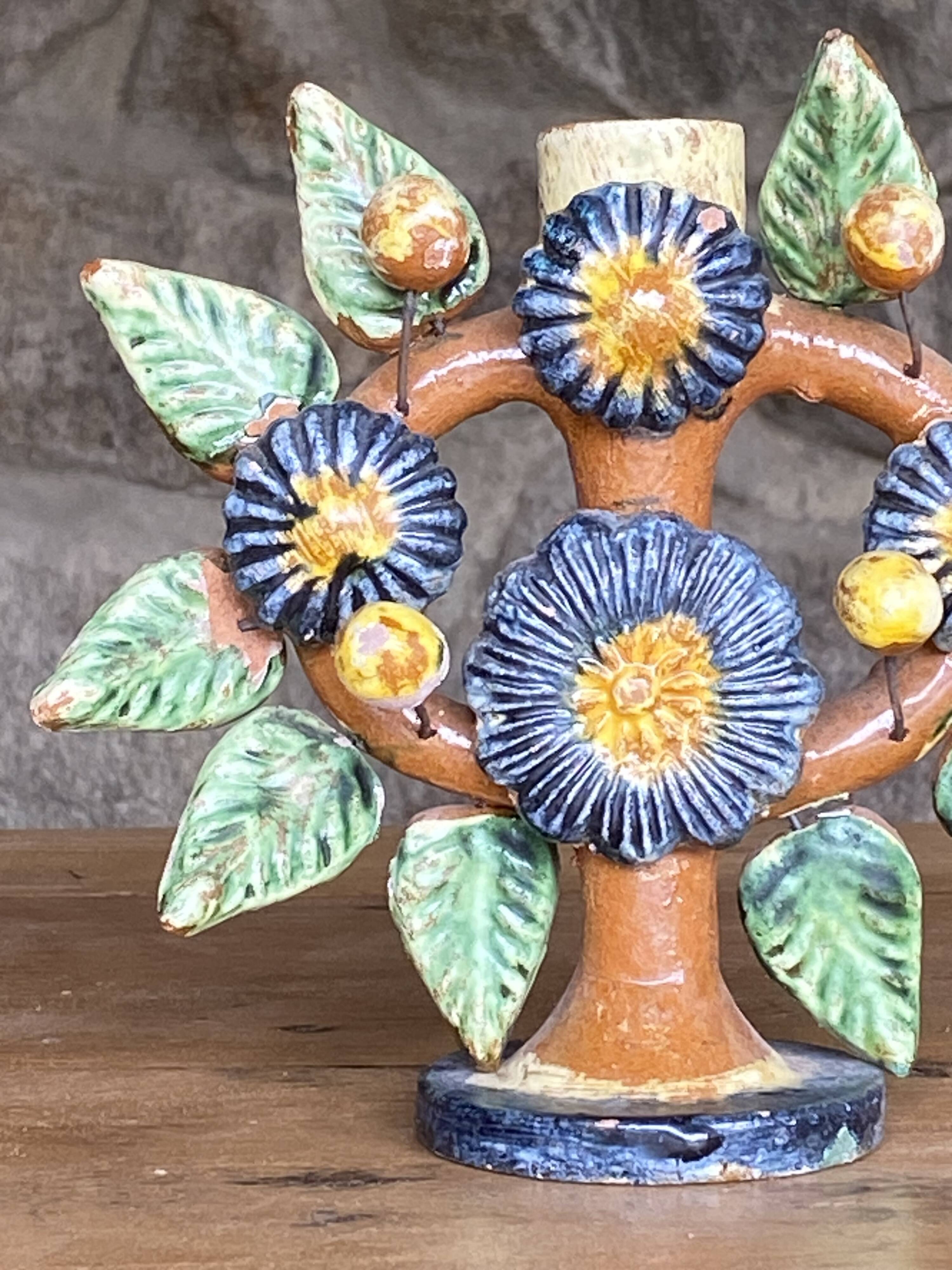 Aurelio FLORES, tree of life shaped candlestick