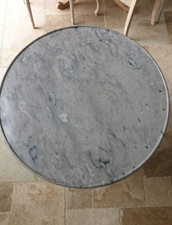 Table guéridon dessus marbre