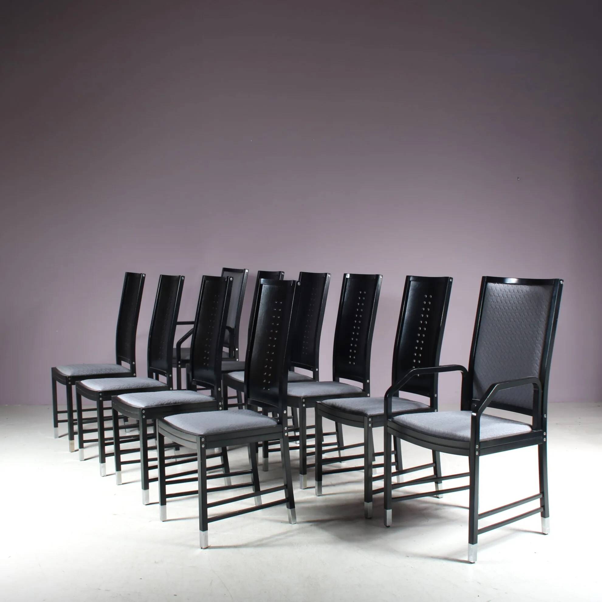 Set of 10 dining chairs by Ernst W. Beranek for Thonet, Austria 1980