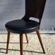 Chaise Dove • Baumann • Simili noir