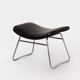 Vintage footstool by rudolf wolf & j.h. rohe for rohe noordwolde, 1960s | black skai
