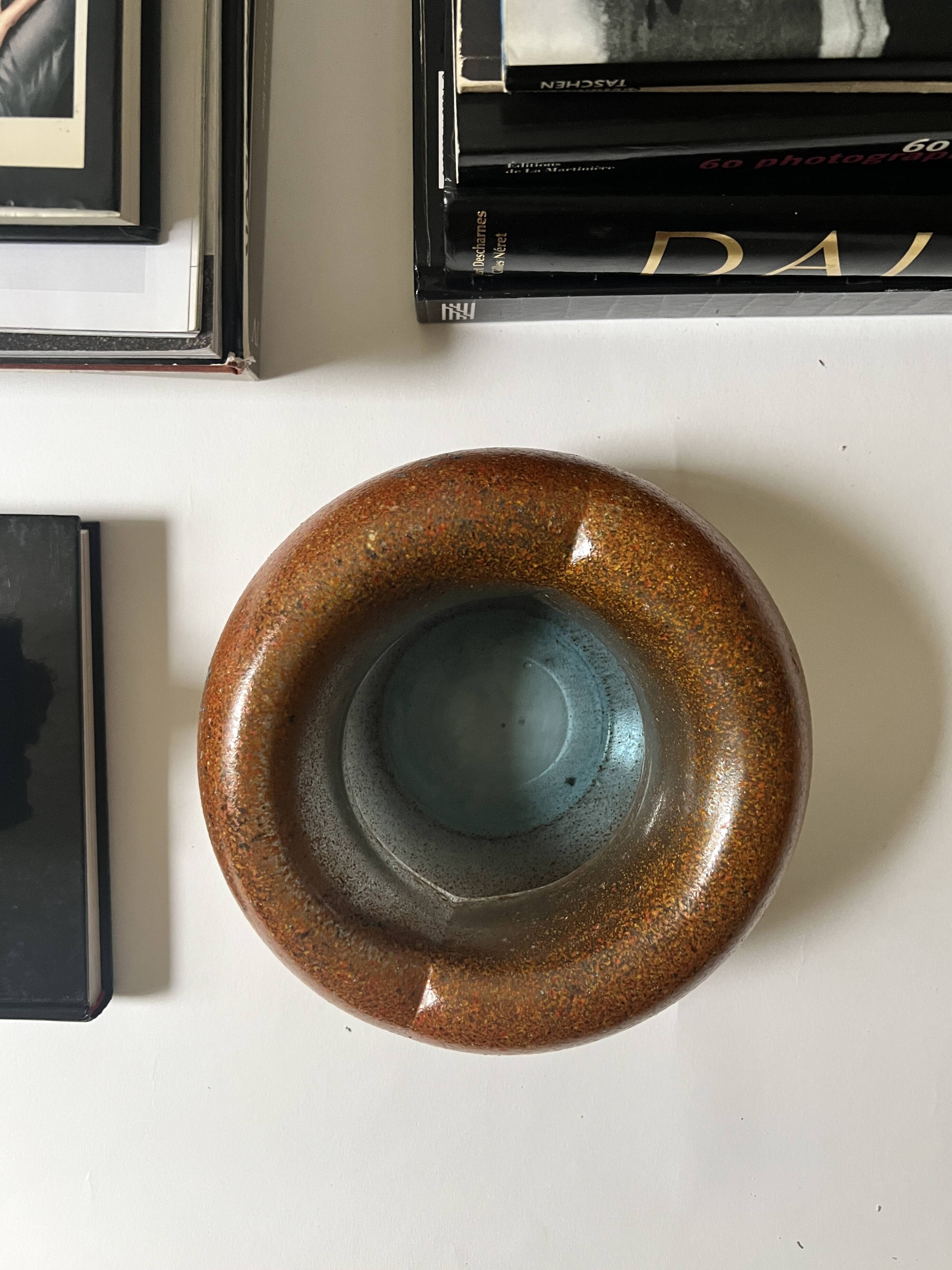 Glass trinket tray, Master glassmaker Werner Manesse, design 1970