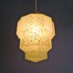 Art Deco skyscraper pendant light in speckled glass, 1920s-30s