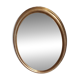 Grand et élégant miroir doré ovale avec sa glace biseauté