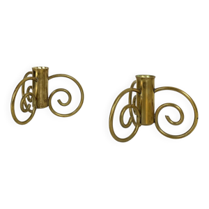 paire de bougeoirs en