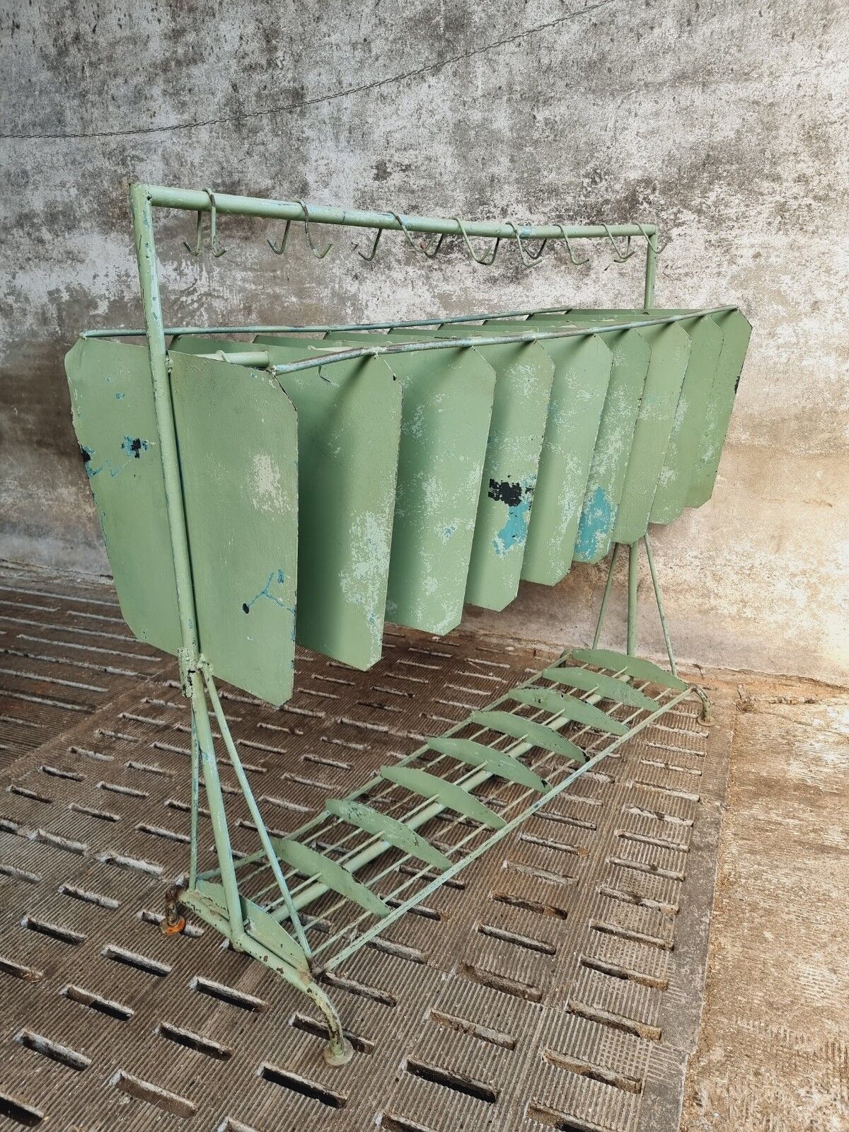 Porte-manteau industriel, porte-robe XXL vert