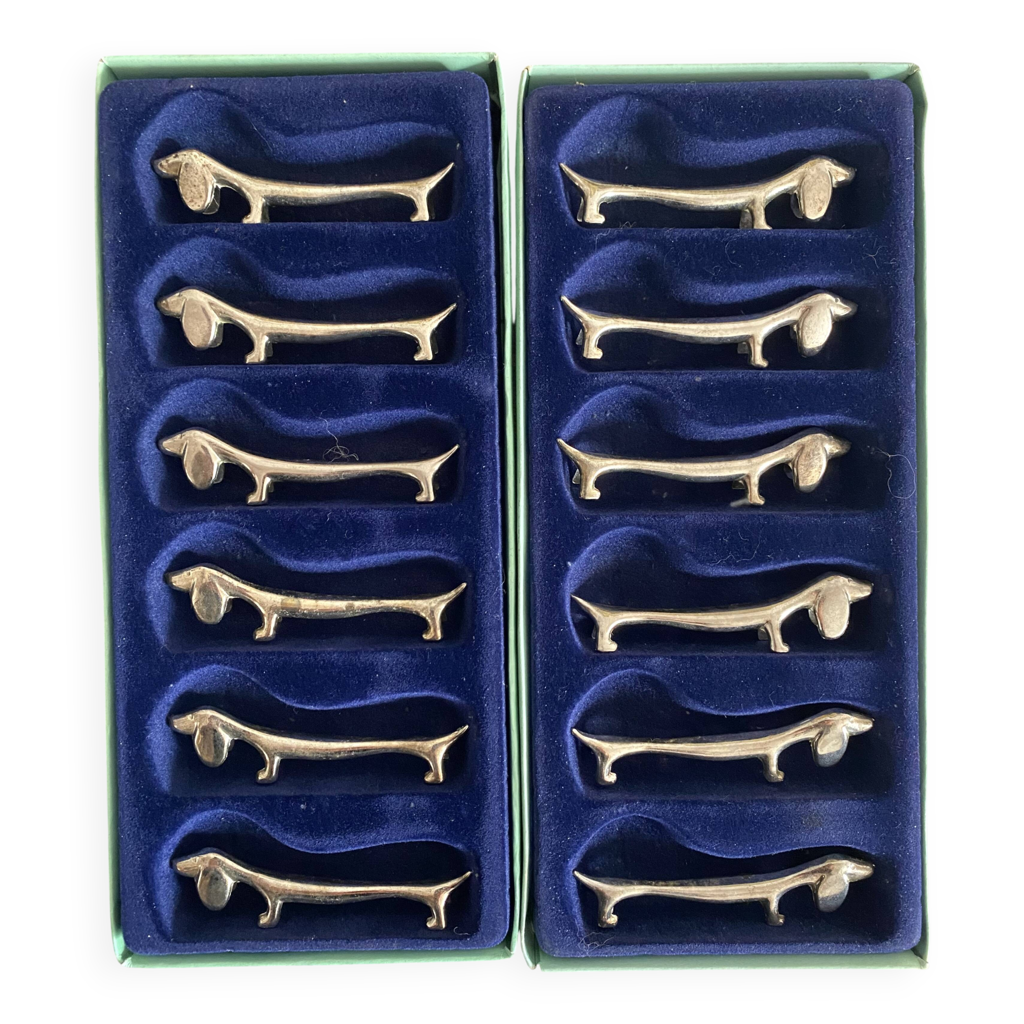 Vintage dachshund dog knife holder