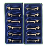 Vintage dachshund dog knife holder