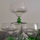 Lot de 4 coupes à champagne sur pied vert, années 60