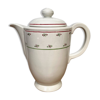 Cafetière en demi porcelaine de Luneville