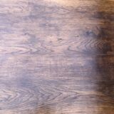 Farmhouse table with cat bar in solid oak with 1 drawer