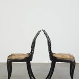 2 chaises anciennes en nacre de style chinois, Angleterre XIXe siècle