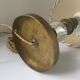 Modernist-era glass and brass lamp