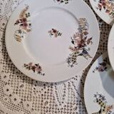 6 art deco dessert plates