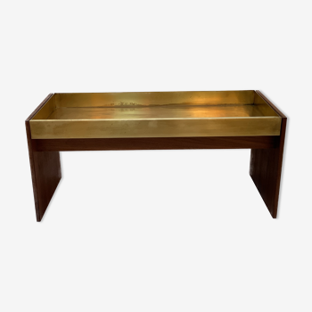 Vintage Danishs Modern  Modern Teak, Brass Planter/ Flower Box/Pot Plant Stand 1960s