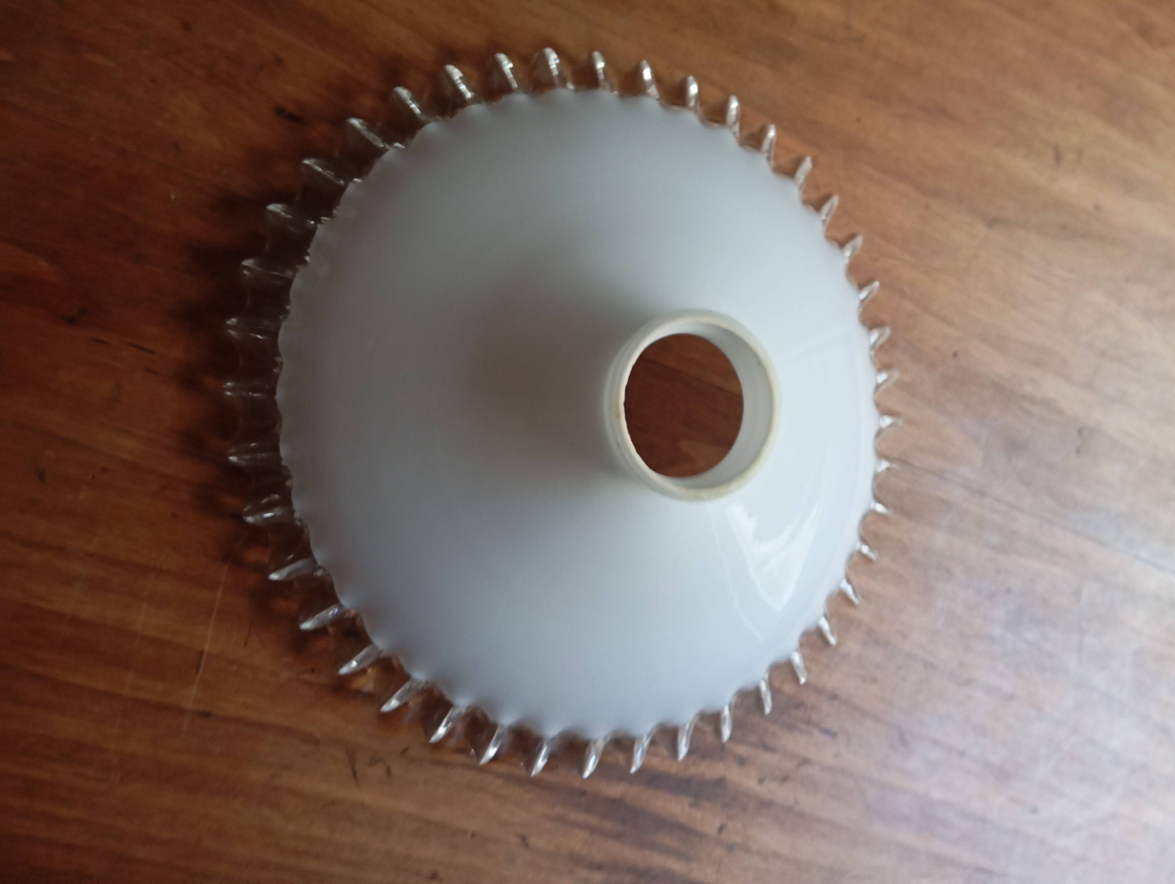 Opaline glass suspension ceiling light