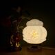 Vintage Art Deco globe table lamp in white Clichy glass