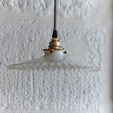 White opaline hanging with edge volante transparant