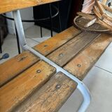 Old nursery school bench with backrest