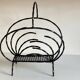 Vintage steel and rigitulle magazine holder