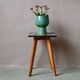 Plant stand side table 1970s Scandinavian patterns with tapered legs.