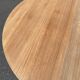 Table à manger scandinave ronde extensible décapée en teck 115cm