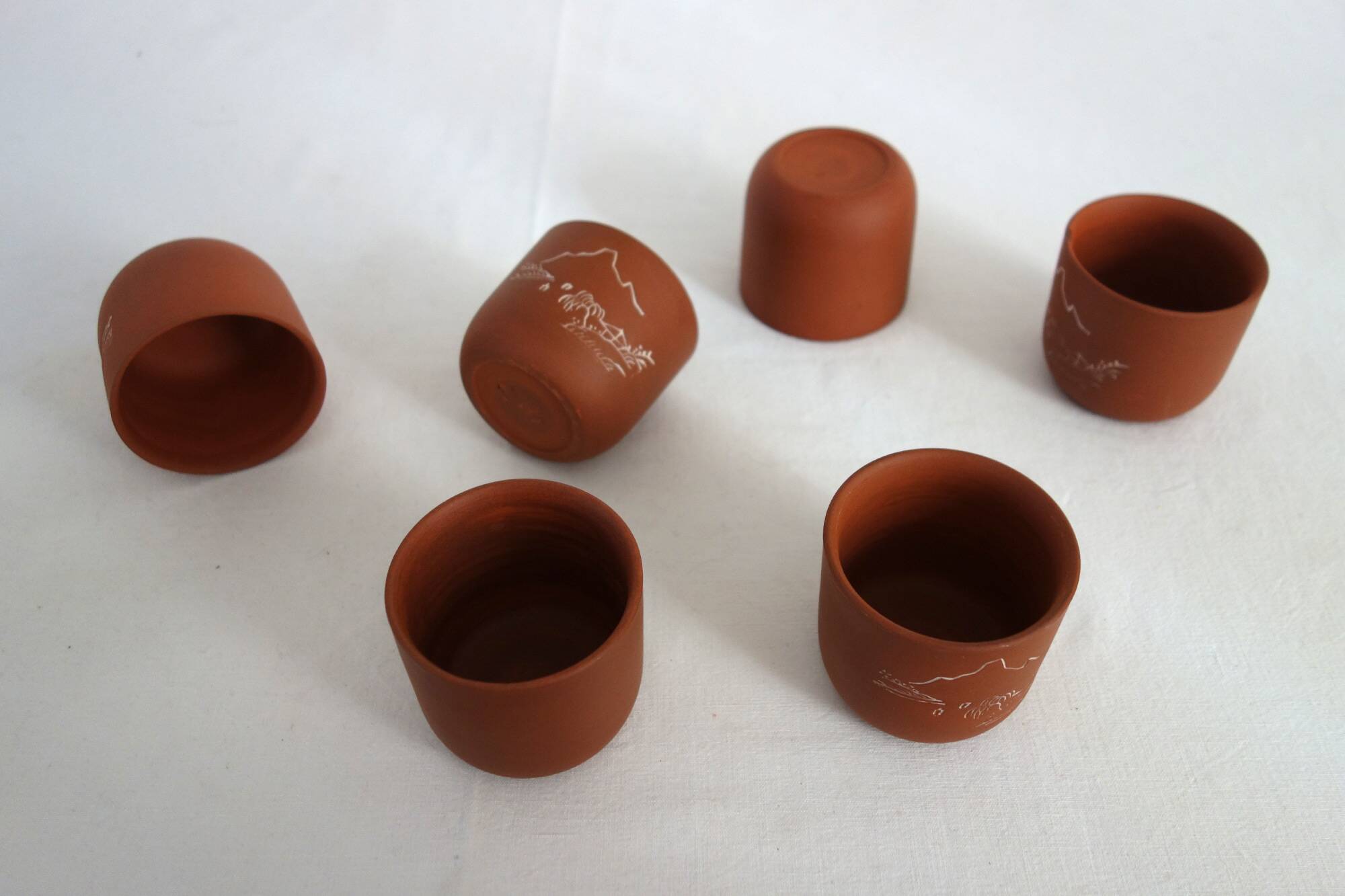 Vintage China terracotta tea service